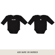All Pro Onesie Long Sleeve Tee In Black