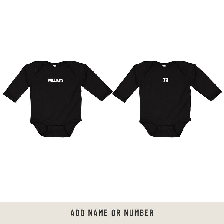 All Pro Onesie Long Sleeve Tee In Black