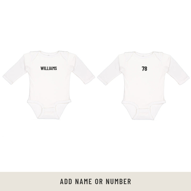 All Pro Onesie Long Sleeve Tee In White