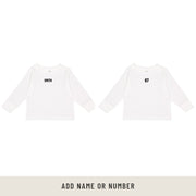 All Pro Toddler Long Sleeve Tee In White