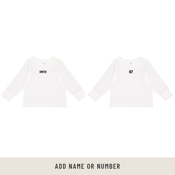 All Pro Toddler Long Sleeve Tee In White