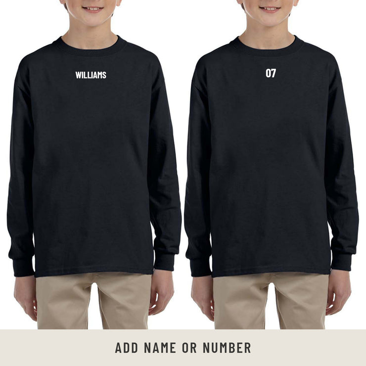 All Pro Youth Long Sleeve Tee In Black