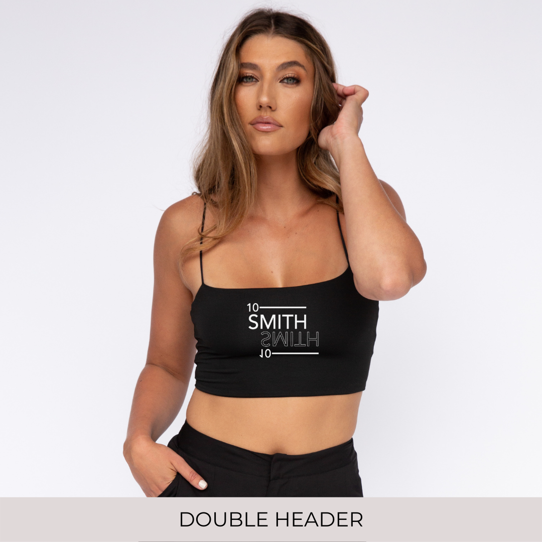 black cami bralette