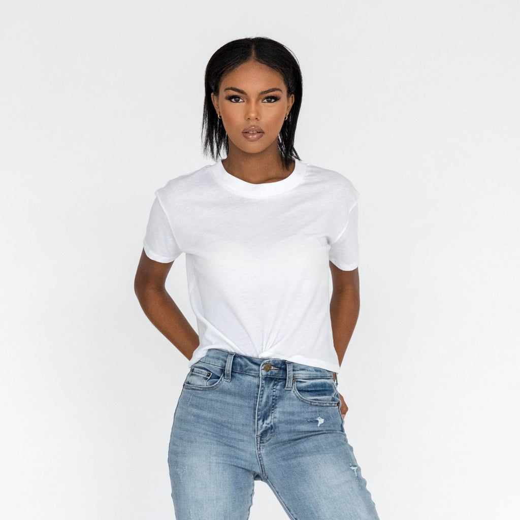 Crop Tee in White