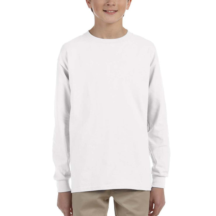 Youth Long Sleeve Tee In White